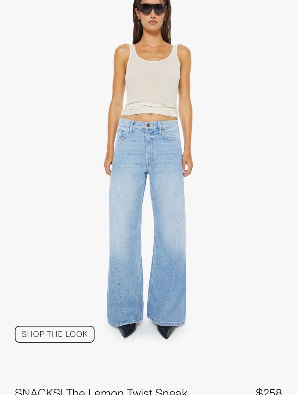 MOTHER SNACKS lemon twist denim wash:munchie